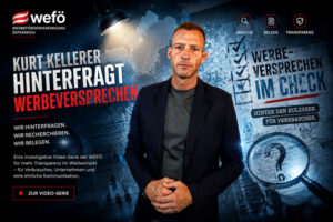 Kurt Kellerer untersucht Werbeaussagen im Rahmen der investigativen Video-Serie der Werbefördervereinigung Österreich.